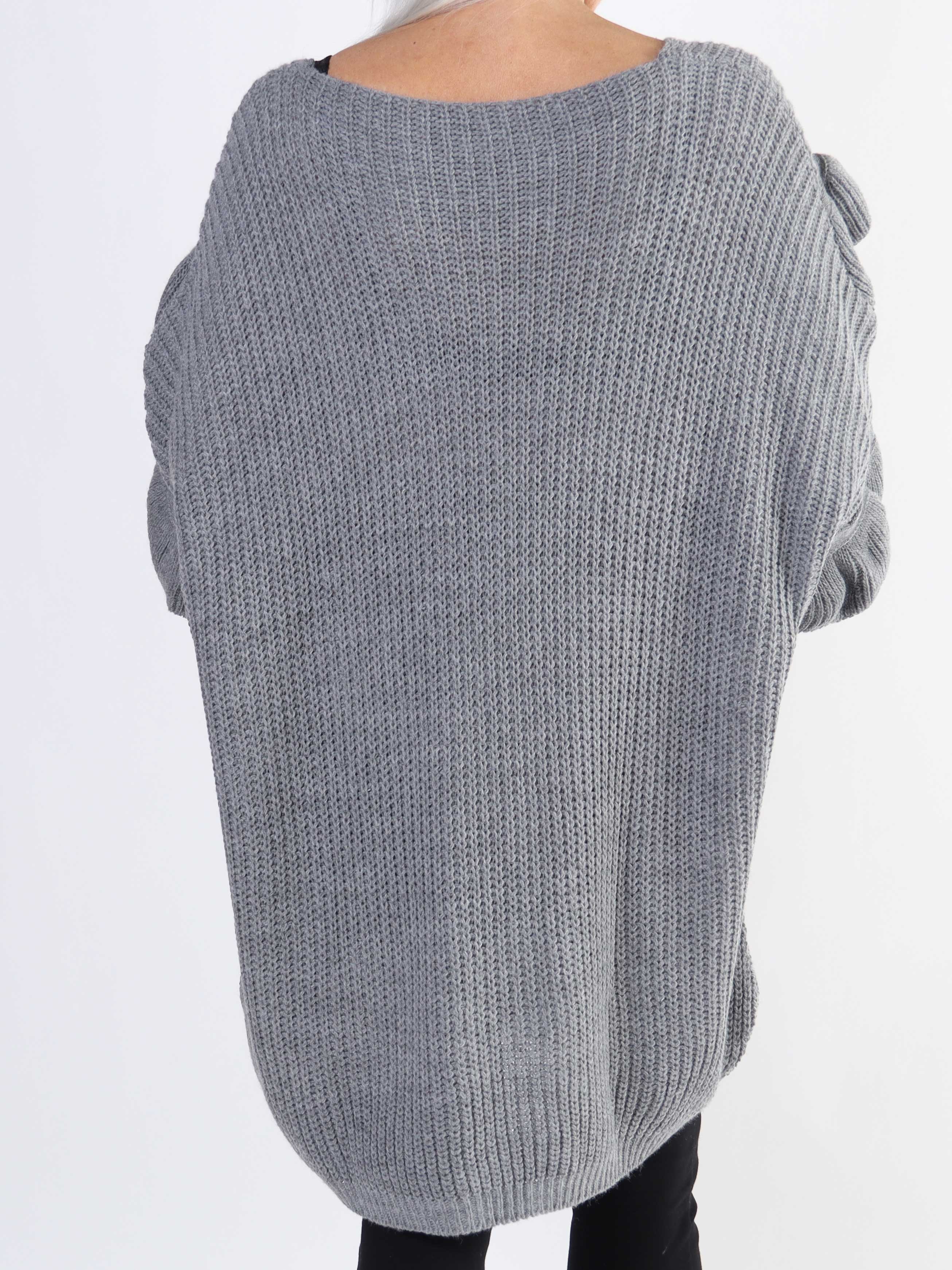 Ellis Dress - Lækker plus size strikkjole med fine flæsedetaljer